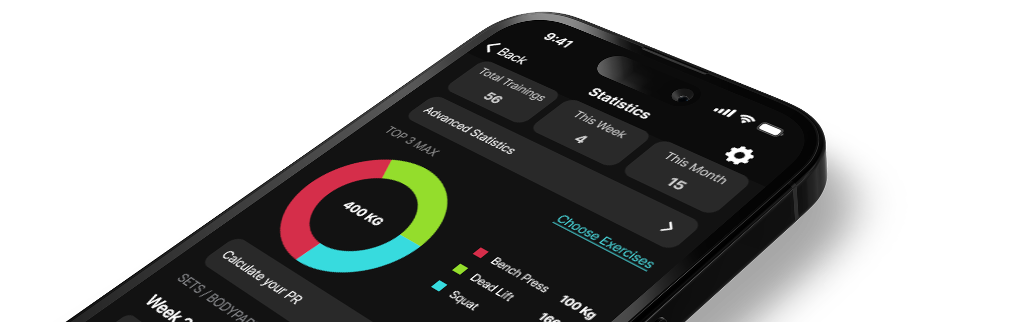 GymRat app on phone